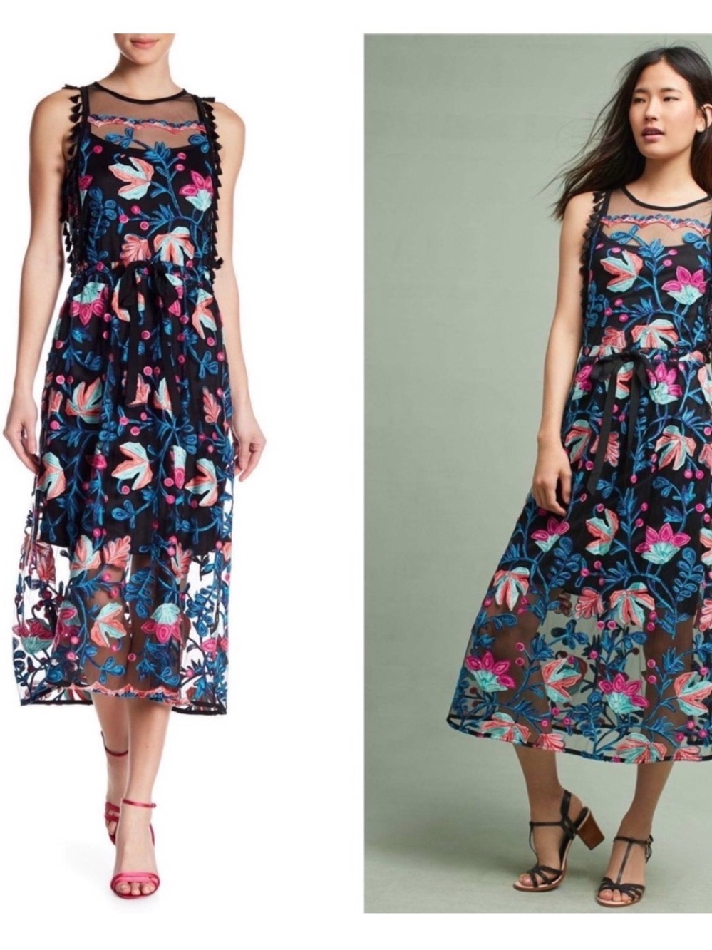 Eva Franco {Anthropologie} “Sage” embroidered floral dress